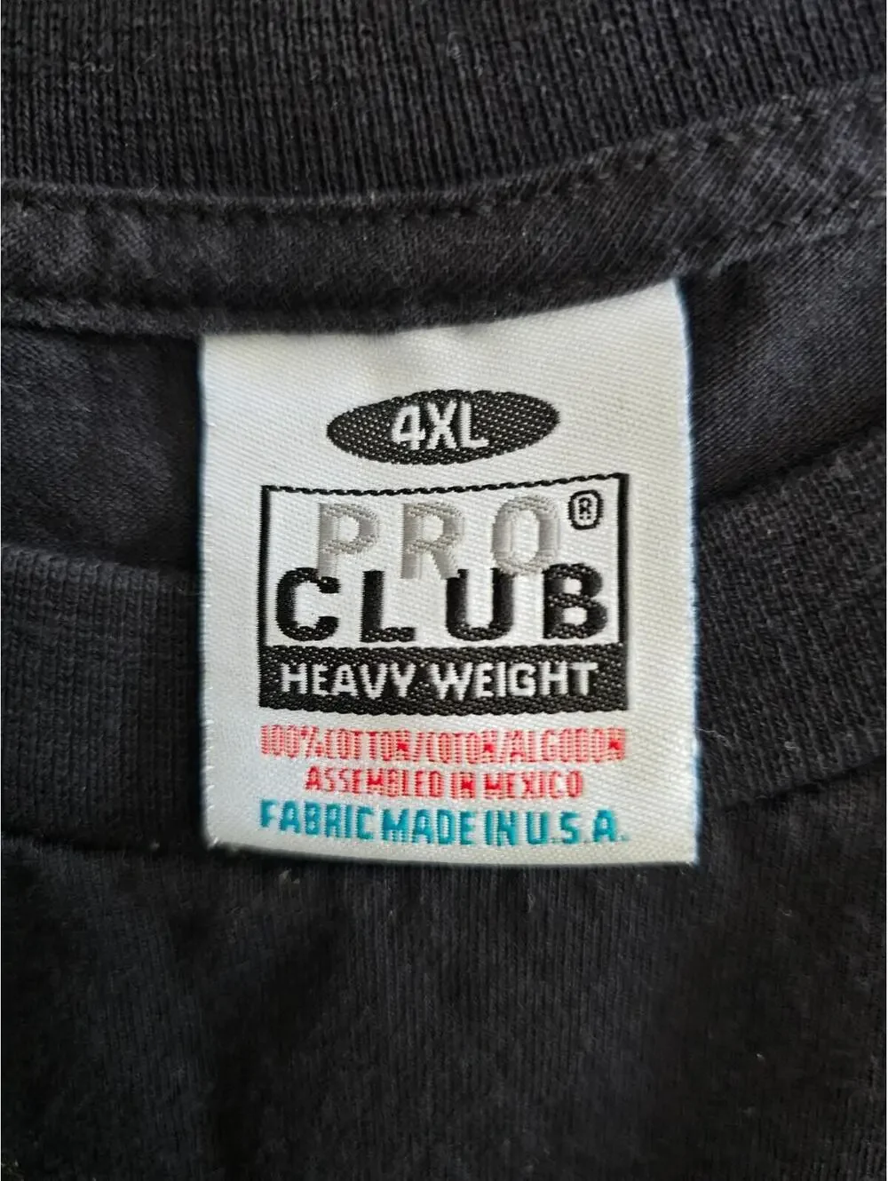 (Lot of 2) Men's Pro Club Heavy Weight Shirts Size 4XL Black & Gray Short Sleeve - Picture 7 of 10